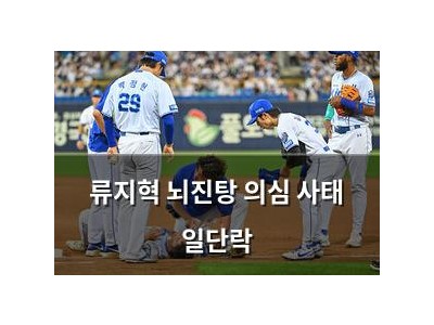 류지혁 뇌진탕 의심 사태 일단락