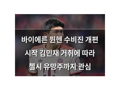 바이에른 뮌헨 수비진 개편 시작 김민재 거취에 따라 첼시 유망주까지 관심