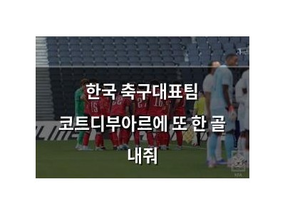 한국 축구대표팀 코트디부아르에 또 한 골 내줘