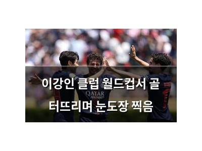 이강인 클럽 월드컵서 골 터뜨리며 눈도장 찍음