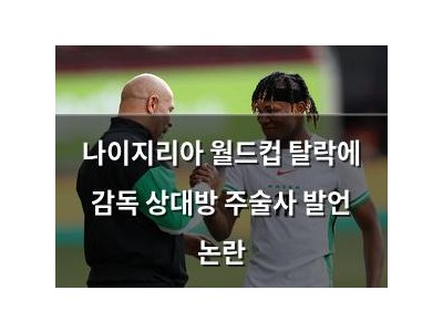 나이지리아 월드컵 탈락에 감독 상대방 주술사 발언 논란