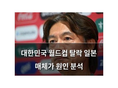 대한민국 월드컵 탈락 일본 매체가 원인 분석